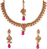 Delicate 22k Indian Necklace Set NAAP03648 Indian Jewellery