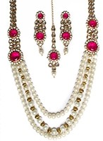 ALPANA Antique Pearl Mala NAWK10535C Indian Jewellery
