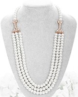 High-Quality Multi-Stranded Long Pearl Mala Necklace NEWL11897 Indian Jewellery