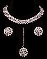 Crystal Silver Delicate Indian Jewellery NSWC12042C Indian Jewellery