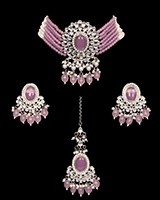 Beaded Kundan Indian Jewellery Set NSUL12229 Indian Jewellery