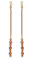 Gold Simple Chain & American Diamond Saharas EEWA11022 Indian Jewellery