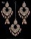 Antique Asian Chandelier Jhumkis & Tikka Set - Peach IAPK11834 Indian Jewellery