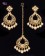 Asian Light-Weight Champagne Pearl Earrings & Tikka Set IGNP11986 Indian Jewellery