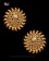 Sunray Large Indian 22k Stud Earrings - Golden EENK11231 Indian Jewellery