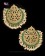 Mumtaz Oversized Asian Fretwork Earrings - Bottle Green EEGK11235 Indian Jewellery
