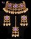 Traditional Pearl Indian Choker & Studs Jewellery Set - Lilac NERP11992 Indian Jewellery